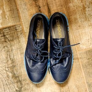 Cole Haan ZeroGrand Navy Blue Oxford Brogue Derby Sneakers Ladies 7.5